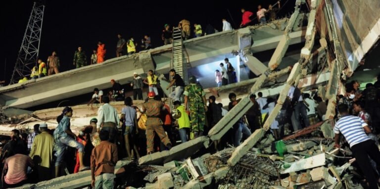 A part of the house collapsed on Pathuriaghata road