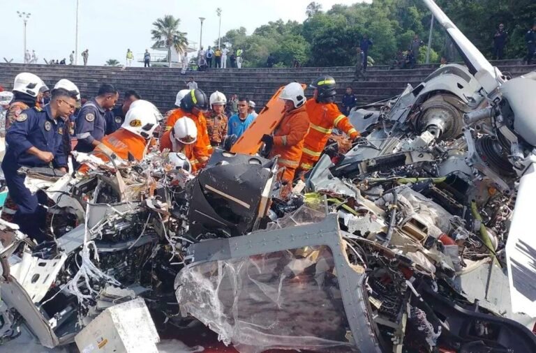 10 dead as two helicopters collide in mid-air in Malaysia