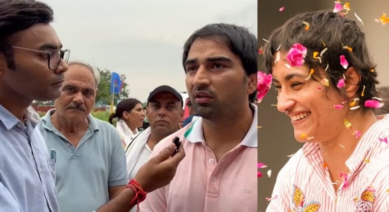 Vinesh Phogat and her brother celebrate Rakshabandhan after a grand welcome in Balali