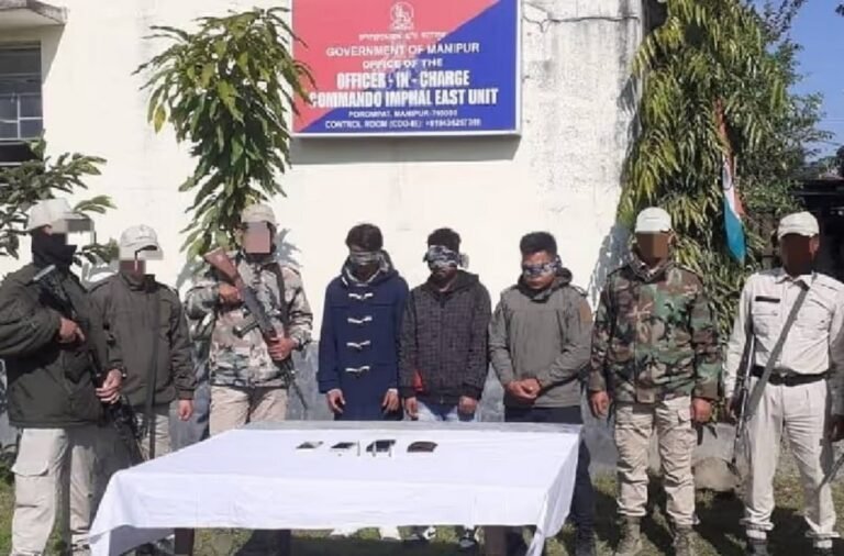 Manipur Police arrest three KCP members for extortion and illegal arms possession