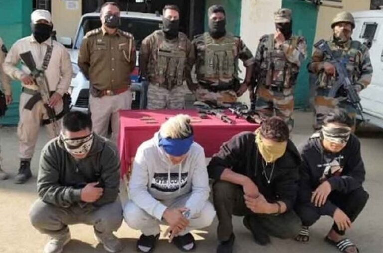 Security forces arrest four armed men, including KNF cadre in Churachandpur