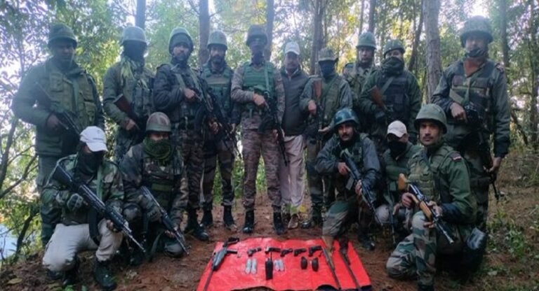 Manipur Police seize huge quantity of arms from Kangpokpi