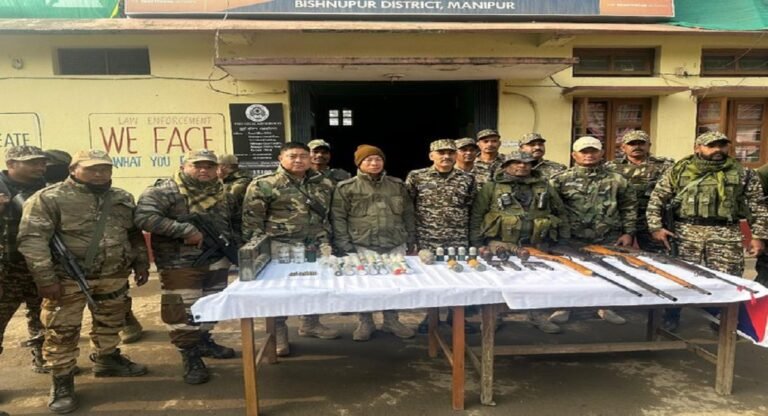 Security forces seize huge cache of arms in Manipur