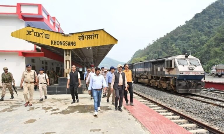 Reviewing developments, NFR GM examines the Jiribam-Khongsang rail route