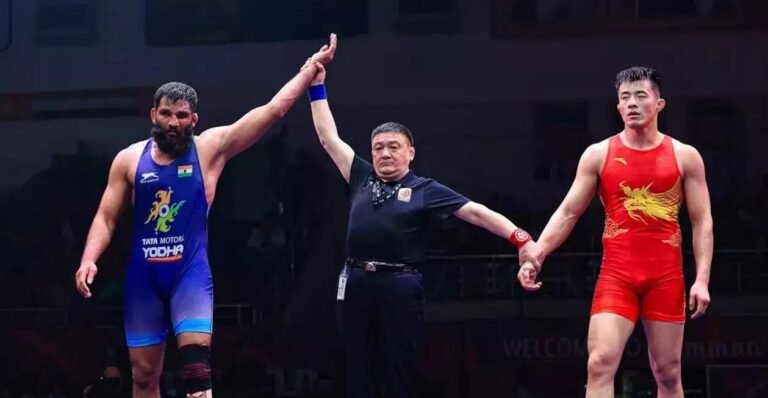 Indian grappler Sunil Kumar won a bronze medal at the Asian Championships