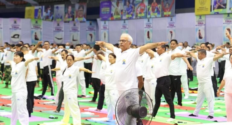 Governor Ajay Kumar Bhalla leads International Yoga Day celebrations in Manipur