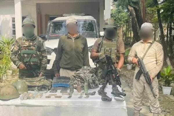 In Manipur, the army and security forces recover ammunition, grenades, and guns