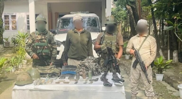 In Manipur, the army and security forces recover ammunition, grenades, and guns