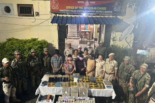Four individuals were arrested in Kangpokpi District of Manipur for possessing narcotics worth crores
