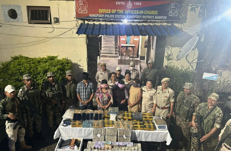 Four individuals were arrested in Kangpokpi District of Manipur for possessing narcotics worth crores