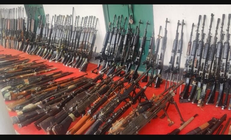 Manipur holds a massive arms haul, recovering 203 firearms, IEDs, and grenades