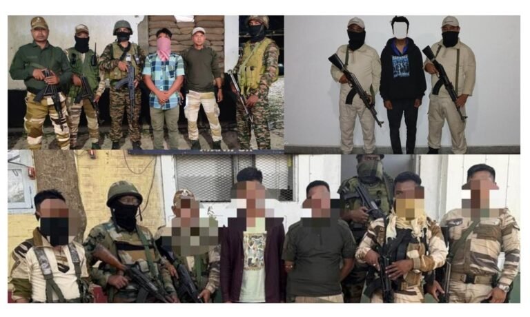 Statewide crackdown in Manipur nets three linked to insurgent groups