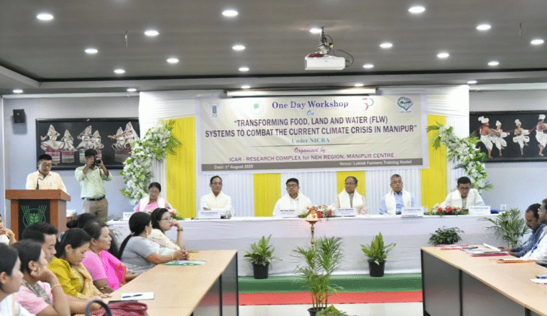 The workshop on the current climate crisis in Manipur was held at the ICAR Lamphelpat
