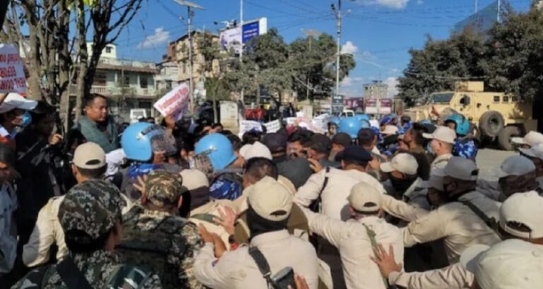 Manipur: Clashes erupt as displaced people protest Sangai Festival in Imphal East