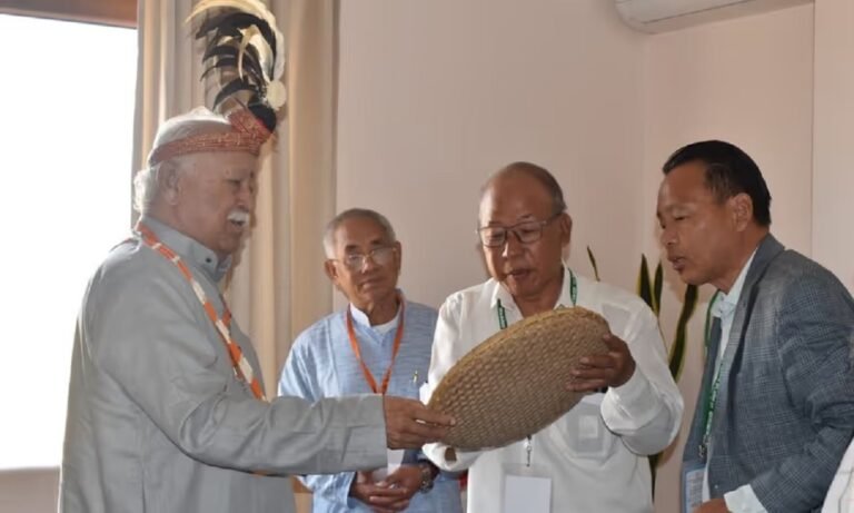 Mohan Bhagwat meets Janajati leaders in Imphal, calls for unity to build lasting peace