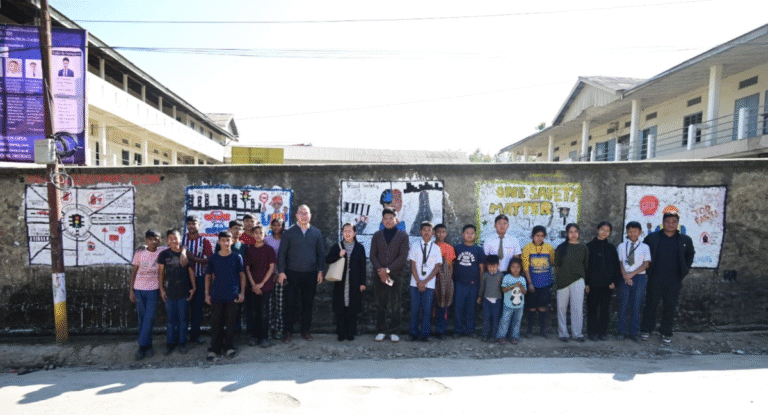 Wall painting competition promotes road safety in Churachandpur