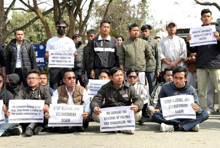 KSA Volunteers Gherao Manipur University VC’s Office, Demand Removal Over Alleged Irregularities