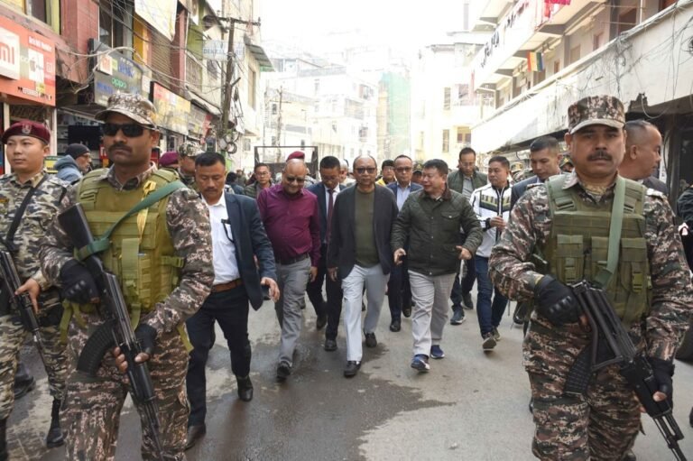 CM Khemchand Inspects Development Works at Thangal Bazar