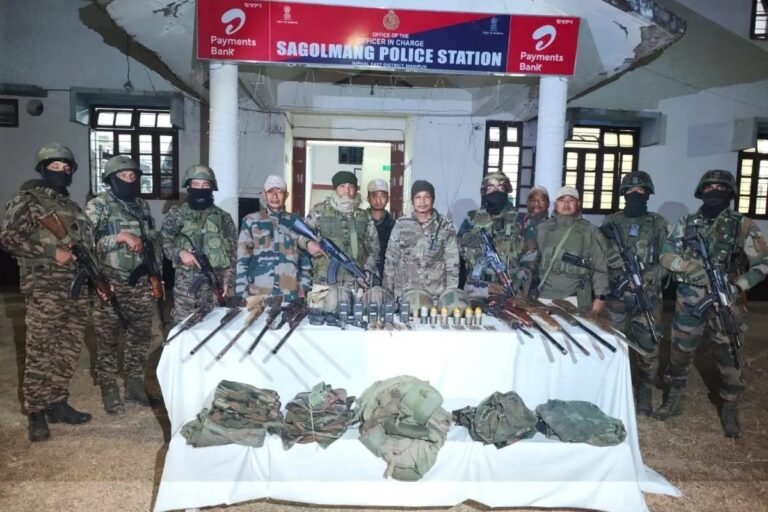 Manipur Security Forces Continue Operations, Recover Large Cache of Arms