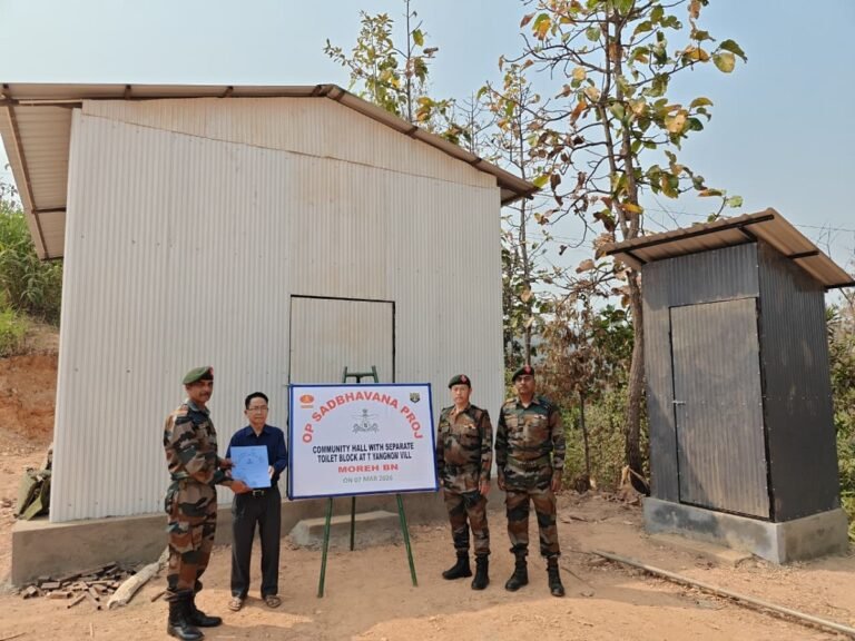 Assam Rifles Inaugurates Community Centre in Tengnoupal