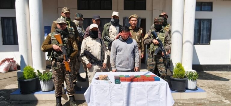 Man held with brown sugar by security forces