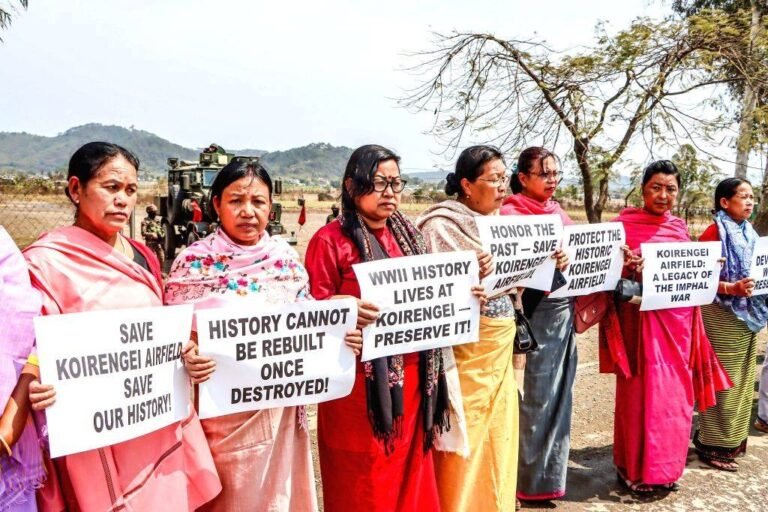 Save Koirengei: Protesters Demand Protection of Historic WWII Airfield in Manipur