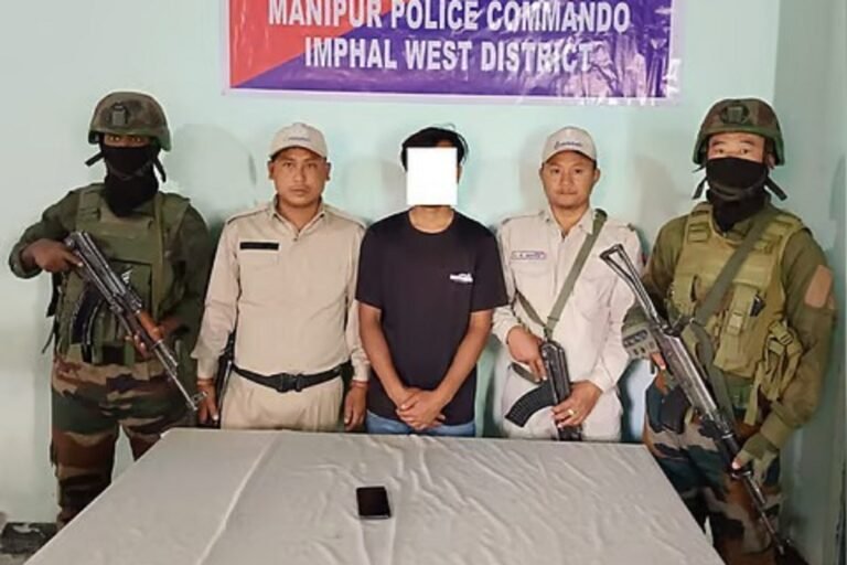 Three insurgent cadres arrested in Manipur, pistol and ammunition seized