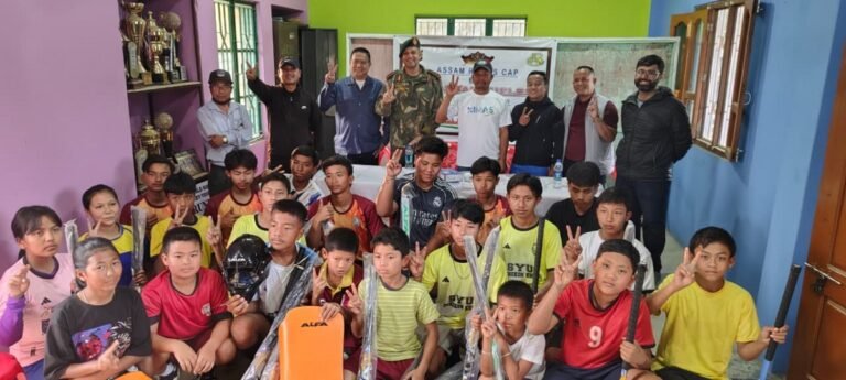 SYUC Players Receive Hockey Kits from Assam Rifles