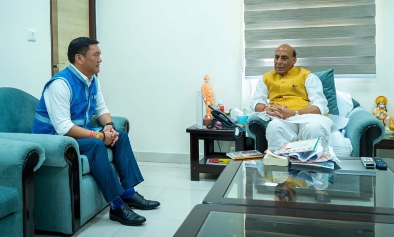 Key Projects in Arunachal Get Push as Khandu Meets Rajnath Singh