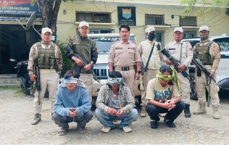Three arrested over alleged attempt to set fire to tyre workshop in Manipur’s Kangpokpi