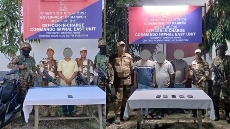 KCP (MFL) Cadre, Three Alleged UNLF (Pambei) Extortionists Arrested in Manipur; Arms Cache Recovered